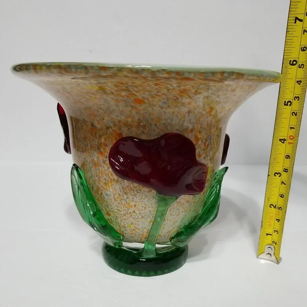 Vintage Italian Murano Art Glass Planter‎ Vase, 5 1/4